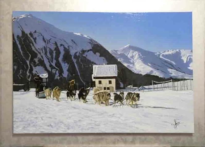 Tableau SORTIE EN TRAÎNEAU